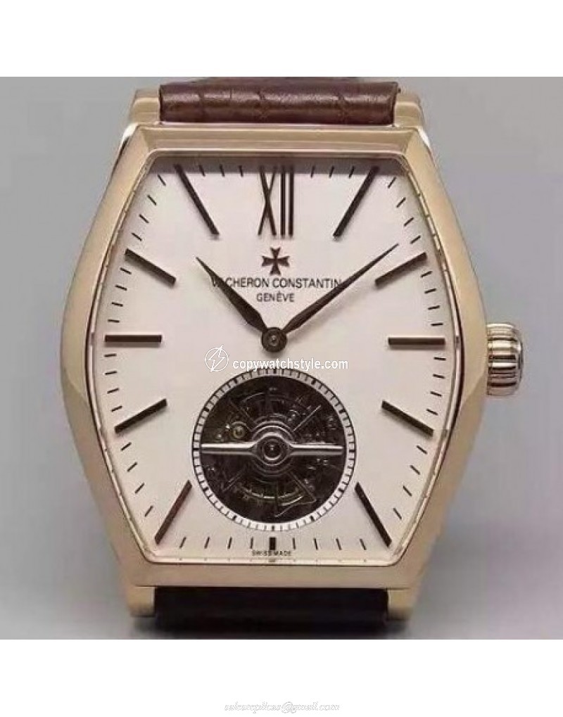 Vacheron Constantin Malte Tourbillon 24K Rose Gold Plated White Vacheron Constantin Malte Tourbillon 24K Rose Gold Plated White