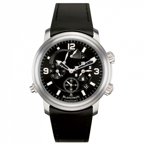 Blancpain Leman Reveil GMT Titanium / Black / Rubber 2041-1230-64B Blancpain Leman Reveil GMT Titanium / Black / Rubber 2041-1230-64B