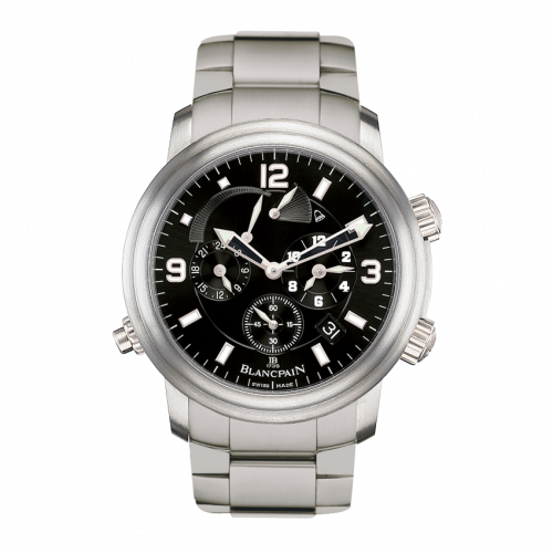 Blancpain Leman Reveil GMT Titanium / Black / Bracelet 2041-1230-98B Blancpain Leman Reveil GMT Titanium / Black / Bracelet 2041-1230-98B