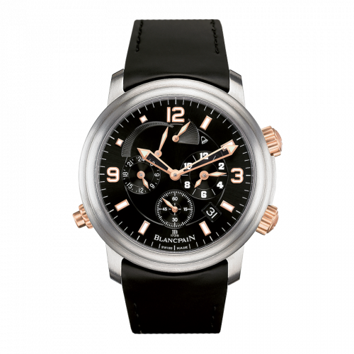 Blancpain Leman Reveil GMT Titanium / Red Gold / Black / Rubber 2041-12A30-64B Blancpain Leman Reveil GMT Titanium / Red Gold / Black / Rubber 2041-12A30-64B
