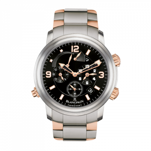 Blancpain Leman Reveil GMT Titanium / Red Gold / Black / Bracelet 2041-12A30-98A.B Blancpain Leman Reveil GMT Titanium / Red Gold / Black / Bracelet 2041-12A30-98A.B