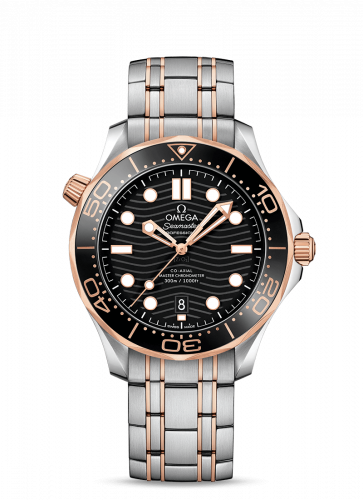 Omega Seamaster Diver 300M Master Co-Axial 42 Stainless Steel / Sedna Gold / Black / Bracelet 210.20.42.20.01.001