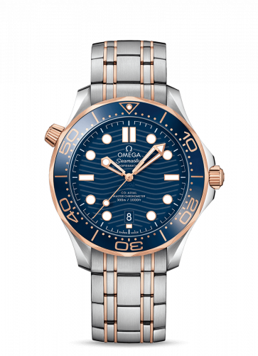 Omega Seamaster Diver 300M Master Co-Axial 42 Stainless Steel / Sedna Gold / Blue / Bracelet 210.20.42.20.03.002