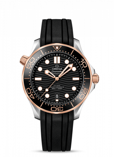 Omega Seamaster Diver 300M Master Co-Axial 42 Stainless Steel / Sedna Gold / Black / Rubber 210.22.42.20.01.002 Omega Seamaster Diver 300M Master Co-Axial 42 Stainless Steel / Sedna Gold / Black / Rubber 210.22.42.20.01.002