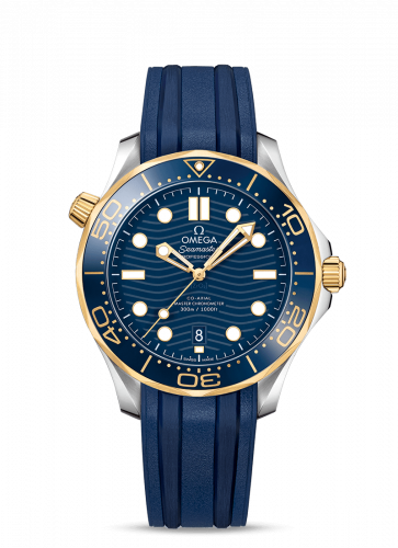 Omega Seamaster Diver 300M Master Co-Axial 42 Stainless Steel / Yellow Gold / Blue / Rubber 210.22.42.20.03.001 Omega Seamaster Diver 300M Master Co-Axial 42 Stainless Steel / Yellow Gold / Blue / Rubber 210.22.42.20.03.001