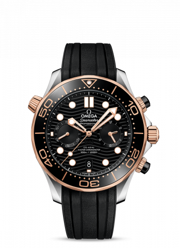 Omega Seamaster Diver 300M Master Co-Axial 44 Chronograph Stainless Steel / Sedna Gold / Black / Rubber 210.22.44.51.01.001