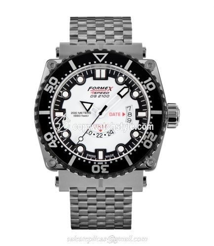 Formex Diver Quartz GMT White / Bracelet 2100.3.2012.100 Formex Diver Quartz GMT White / Bracelet 2100.3.2012.100