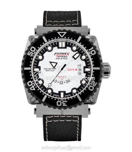 Formex Diver Quartz GMT White / Calf 2100.3.2012.213 Formex Diver Quartz GMT White / Calf 2100.3.2012.213