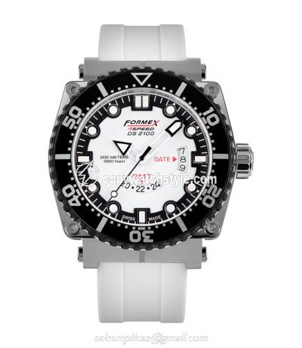 Formex Diver Quartz GMT White / Rubber 2100.3.2012.930