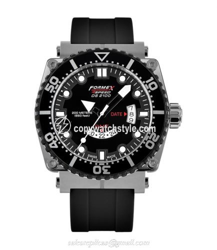 Formex Diver Quartz GMT Black / Rubber 2100.3.2022.910 Formex Diver Quartz GMT Black / Rubber 2100.3.2022.910