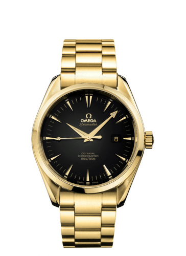 Omega Seamaster Aqua Terra 150M Co-Axial 42.2 Yellow Gold / Black / Bracelet 2102.50.00 Omega Seamaster Aqua Terra 150M Co-Axial 42.2 Yellow Gold / Black / Bracelet 2102.50.00
