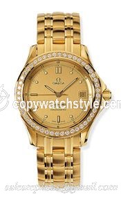 Omega Seamaster 120M Automatic 36.25 Yellow Gold / Diamond / Champagne 2105.10.00