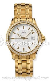 Omega Seamaster 120M Automatic 36.25 Yellow Gold / Diamond / White 2105.21.00