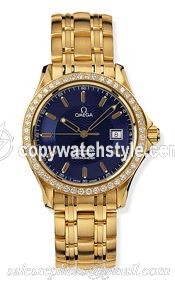 Omega Seamaster 120M Automatic 36.25 Yellow Gold / Diamond / Blue 2105.81.00 Omega Seamaster 120M Automatic 36.25 Yellow Gold / Diamond / Blue 2105.81.00