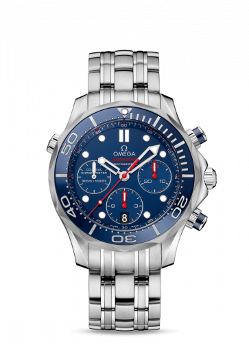 Omega Seamaster Diver 300M Co-Axial 41.5 Chronograph Stainless Steel / Blue / Bracelet 212.30.42.50.03.001 Omega Seamaster Diver 300M Co-Axial 41.5 Chronograph Stainless Steel / Blue / Bracelet 212.30.42.50.03.001