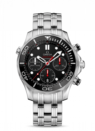 Omega Seamaster Diver 300M Co-Axial 44 Chronograph Stainless Steel / Black / Bracelet 212.30.44.50.01.001 Omega Seamaster Diver 300M Co-Axial 44 Chronograph Stainless Steel / Black / Bracelet 212.30.44.50.01.001
