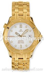 Omega Seamaster Diver 300M Automatic 41 Yellow Gold / White / Bracelet 2131.20.00 Omega Seamaster Diver 300M Automatic 41 Yellow Gold / White / Bracelet 2131.20.00