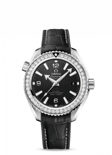 Omega Seamaster Planet Ocean 600M Co-Axial 39.5 Master Chronometer Stainless Steel / Diamond / Black / Alligator 215.18.40.20.01.001 Omega Seamaster Planet Ocean 600M Co-Axial 39.5 Master Chronometer Stainless Steel / Diamond / Black / Alligator 215.18.40.20.01.001