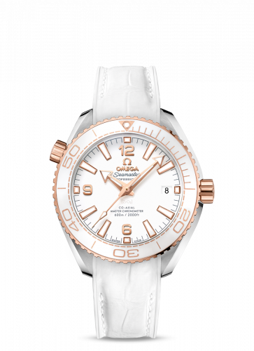 Omega Seamaster Planet Ocean 600M Co-Axial 39.5 Master Chronometer Stainless Steel / Sedna Gold / White / Alligator 215.23.40.20.04.001 Omega Seamaster Planet Ocean 600M Co-Axial 39.5 Master Chronometer Stainless Steel / Sedna Gold / White / Alligator 215.23.40.20.04.001