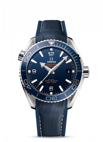 Omega Seamaster Planet Ocean 600M Co-Axial 43.5 Master Chronometer Stainless Steel / Blue / Alligator 215.33.44.21.03.001