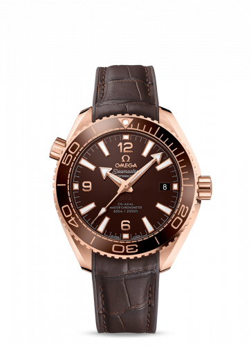 Omega Seamaster Planet Ocean 600M Co-Axial 39.5 Master Chronometer Sedna Gold / Chocolate / Alligator 215.63.40.20.13.001 Omega Seamaster Planet Ocean 600M Co-Axial 39.5 Master Chronometer Sedna Gold / Chocolate / Alligator 215.63.40.20.13.001