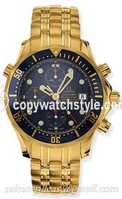 Omega Seamaster Diver 300M Automatic 41.5 Chronograph Yellow Gold / Silver / Bracelet 2198.80.00