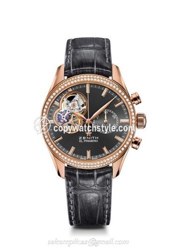 Zenith El Primero Chronomaster Lady 38 Rose Gold / Slate / Alligator 22.2150.4062/91.C752 Zenith El Primero Chronomaster Lady 38 Rose Gold / Slate / Alligator 22.2150.4062/91.C752