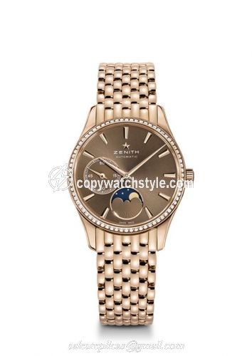 Zenith Elite Ultra Thin Lady Moonphase Rose Gold / Brown / Diamond / Bracelet 22.2310.692/75.M2310 Zenith Elite Ultra Thin Lady Moonphase Rose Gold / Brown / Diamond / Bracelet 22.2310.692/75.M2310