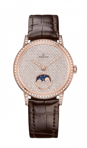 Zenith Elite Lady Moonphase Rose Gold / Diamond / Alligator 22.2320.690/79.C713