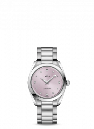Omega Seamaster Aqua Terra 150M Quartz 28 Stainless Steel / Lilac / Bracelet 220.10.28.60.60.001 Omega Seamaster Aqua Terra 150M Quartz 28 Stainless Steel / Lilac / Bracelet 220.10.28.60.60.001