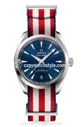 Omega Seamaster Aqua Terra 150M Master Chronometer 38 Stainless Steel / Blue / NATO / US Paralympic 220.12.38.20.03.003 Omega Seamaster Aqua Terra 150M Master Chronometer 38 Stainless Steel / Blue / NATO / US Paralympic 220.12.38.20.03.003