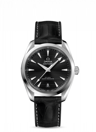 Omega Seamaster Aqua Terra 150M Master Chronometer 38 Stainless Steel / Black / Alligator 220.13.38.20.01.001 Omega Seamaster Aqua Terra 150M Master Chronometer 38 Stainless Steel / Black / Alligator 220.13.38.20.01.001