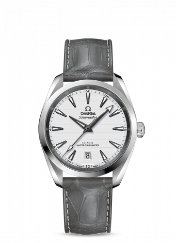 Omega Seamaster Aqua Terra 150M Master Chronometer 38 Stainless Steel / Silver / Alligator 220.13.38.20.02.001 Omega Seamaster Aqua Terra 150M Master Chronometer 38 Stainless Steel / Silver / Alligator 220.13.38.20.02.001