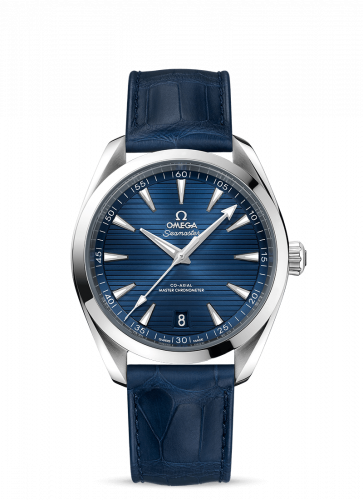 Omega Seamaster Aqua Terra 150M Master Chronometer 41 Stainless Steel / Blue / Alligator 220.13.41.21.03.003 Omega Seamaster Aqua Terra 150M Master Chronometer 41 Stainless Steel / Blue / Alligator 220.13.41.21.03.003