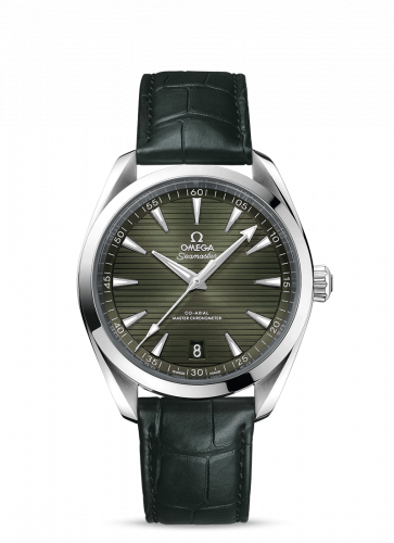 Omega Seamaster Aqua Terra 150M Master Chronometer 41 Stainless Steel / Green / Alligator 220.13.41.21.10.001 Omega Seamaster Aqua Terra 150M Master Chronometer 41 Stainless Steel / Green / Alligator 220.13.41.21.10.001