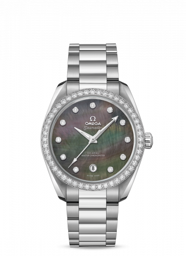 Omega Seamaster Aqua Terra 150M Master Chronometer 38 Stainless Steel / Diamond / Grey MOP / Bracelet 220.15.38.20.57.001