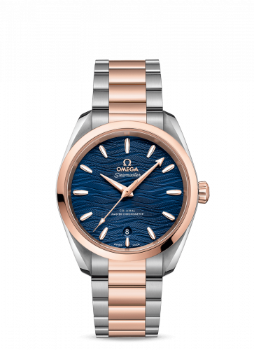 Omega Seamaster Aqua Terra 150M Master Chronometer 38 Stainless Steel / Sedna Gold / Blue-Waves / Bracelet 220.20.38.20.03.001 Omega Seamaster Aqua Terra 150M Master Chronometer 38 Stainless Steel / Sedna Gold / Blue-Waves / Bracelet 220.20.38.20.03.001