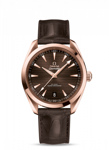Omega Seamaster Aqua Terra 150M Master Chronometer 41 Sedna Gold / Brown / Alligator 220.53.41.21.13.001 Omega Seamaster Aqua Terra 150M Master Chronometer 41 Sedna Gold / Brown / Alligator 220.53.41.21.13.001