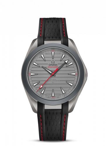 Omega Seamaster Aqua Terra 150M Master Chronometer 41 Ultra Light Titanium / Grey - Red / Rubber 220.92.41.21.06.001 Omega Seamaster Aqua Terra 150M Master Chronometer 41 Ultra Light Titanium / Grey - Red / Rubber 220.92.41.21.06.001