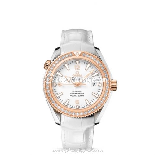 Omega Seamaster Planet Ocean 600M Co-Axial 42 Stainless Steel / Red Gold / Diamond / White / Alligator 222.28.42.20.04.001