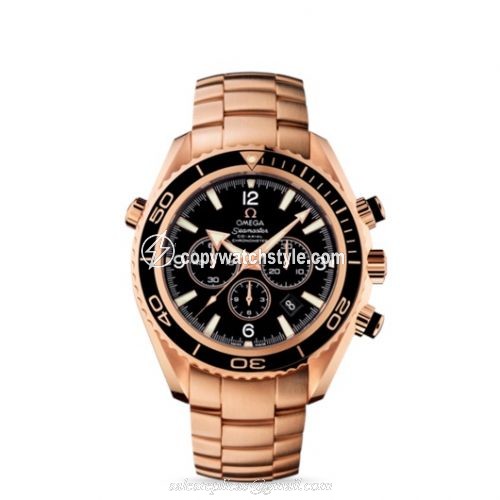 Omega Seamaster Planet Ocean 600M Co-Axial 45.5 Chronograph Red Gold / Black / Bracelet 222.60.46.50.01.001