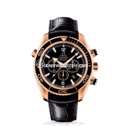 Omega Seamaster Planet Ocean 600M Co-Axial 45.5 Chronograph Red Gold / Black / Alligator 222.63.46.50.01.001