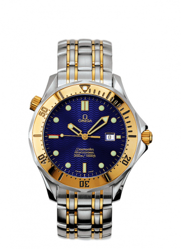 Omega Seamaster Diver 300M Quartz 41 Stainless Steel / Yellow Gold / Blue / Bracelet 2342.80.00 Omega Seamaster Diver 300M Quartz 41 Stainless Steel / Yellow Gold / Blue / Bracelet 2342.80.00