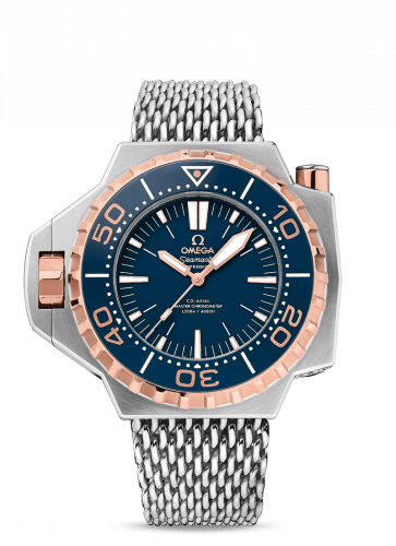 Omega Seamaster PloProf Co-Axial Master Chronometer Titanium / Sedna Gold / Blue 227.60.55.21.03.001