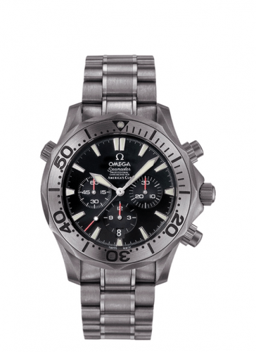 Omega Seamaster Diver 300M Automatic 41.5 Chronograph Titanium / Black / Bracelet / America's Cup 2293.50.00 Omega Seamaster Diver 300M Automatic 41.5 Chronograph Titanium / Black / Bracelet / America's Cup 2293.50.00