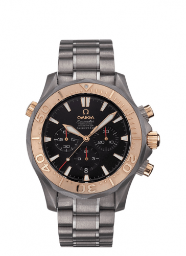 Omega Seamaster Diver 300M Automatic 41.5 Chronograph Titanium / Red Gold / Black / Bracelet / America's Cup 2294.50.00 Omega Seamaster Diver 300M Automatic 41.5 Chronograph Titanium / Red Gold / Black / Bracelet / America's Cup 2294.50.00