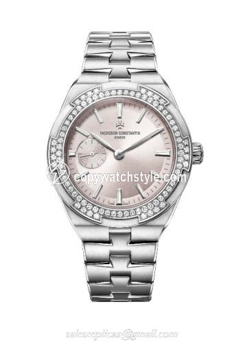 Vacheron Constantin Overseas Small Stainless Steel / Diamond / Rosy Beige 2305V/100A-B078 Vacheron Constantin Overseas Small Stainless Steel / Diamond / Rosy Beige 2305V/100A-B078