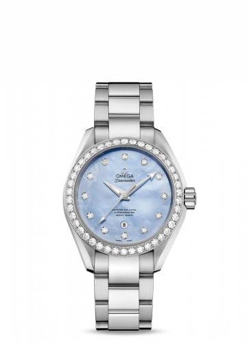 Omega Seamaster Aqua Terra 150M Master Co-Axial 34 Stainless Steel / Diamond / Blue MOP / Bracelet 231.15.34.20.57.002