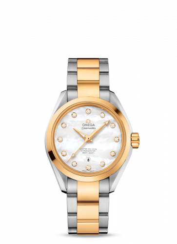 Omega Seamaster Aqua Terra 150M Master Co-Axial 34 Stainless Steel / Yellow Gold / MOP / Bracelet 231.20.34.20.55.002