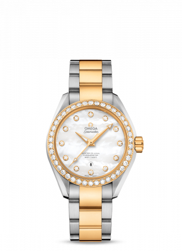 Omega Seamaster Aqua Terra 150M Master Co-Axial 34 Stainless Steel / Yellow Gold / Diamond / MOP / Bracelet 231.25.34.20.55.006